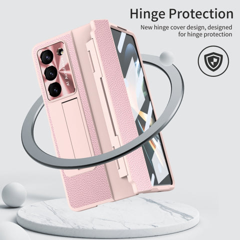 Integrated Full Coverage Pen Slot Folding Phone Case with Stylus, For Samsung Galaxy Z Fold5 5G