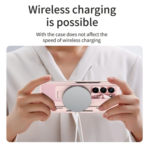 Integrated Full Coverage Pen Slot Folding Phone Case with Stylus, For Samsung Galaxy Z Fold5 5G