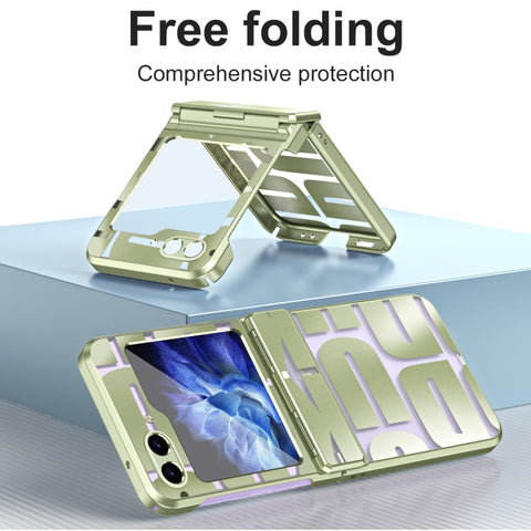 Electroplating Folding Phone Case with Hinge, For Samsung Galaxy Z Flip5 5G