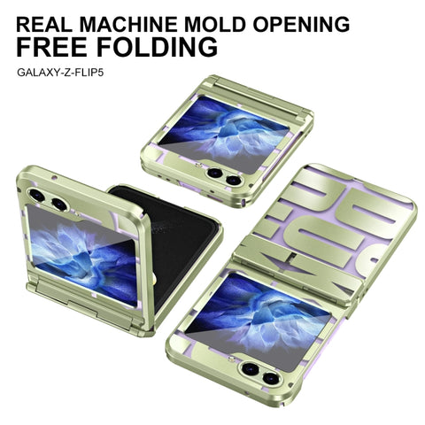 Electroplating Folding Phone Case with Hinge, For Samsung Galaxy Z Flip5 5G