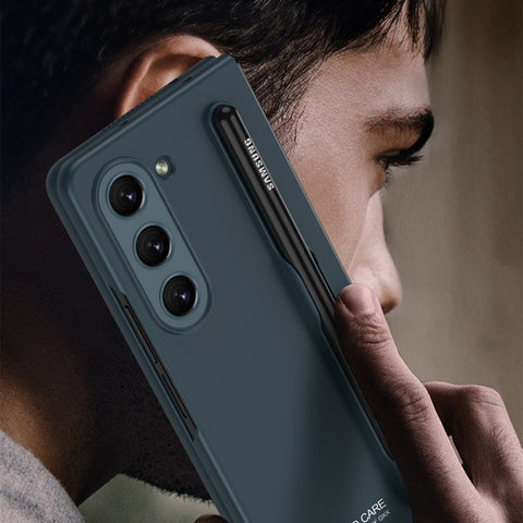 GKK Ultra-thin Full Coverage Phone Flip Case with Pen Slot, For Samsung Galaxy Z Fold5