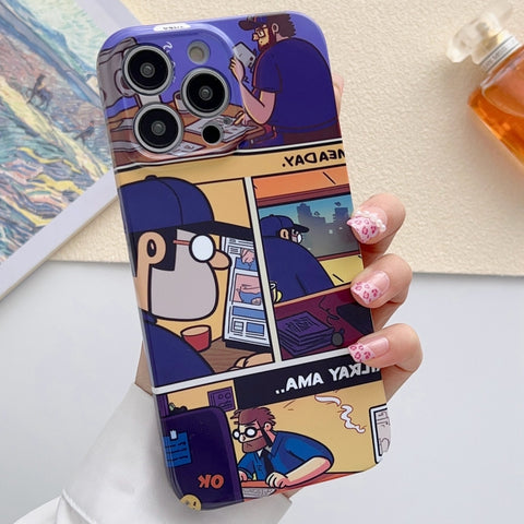 Painted Pattern Precise Hole PC Phone Case, For iPhone 12 Pro