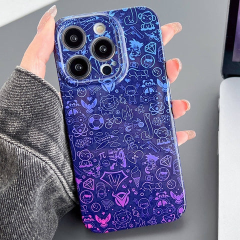 Painted Pattern Precise Hole PC Phone Case, For iPhone 12 Pro