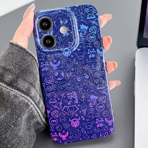 Painted Pattern Precise Hole PC Phone Case, For iPhone 11