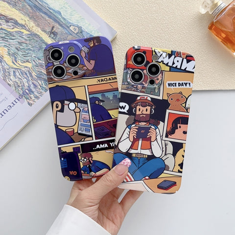Painted Pattern Precise Hole PC Phone Case, For iPhone 11 Pro