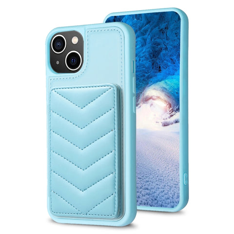 BF26 Wave Pattern Card Bag Holder Phone Case, For iPhone 15 Pro Max, For iPhone 14 Plus, For iPhone 14 / 13, For iPhone 15 Pro, For iPhone 15 Plus, For iPhone 14 Pro