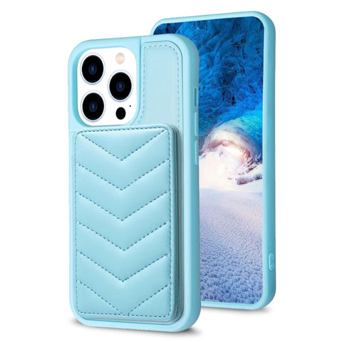 BF26 Wave Pattern Card Bag Holder Phone Case, For iPhone 15 Pro Max, For iPhone 14 Plus, For iPhone 14 / 13, For iPhone 15 Pro, For iPhone 15 Plus, For iPhone 14 Pro