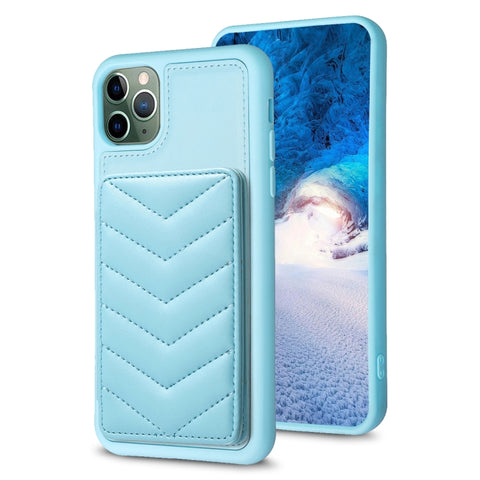 BF26 Wave Pattern Card Bag Holder Phone Case, For iPhone 12 Pro Max, For iPhone 11 Pro Max, For iPhone 11, For iPhone 11 Pro, For iPhone X / XS, For iPhone XR