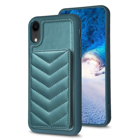 BF26 Wave Pattern Card Bag Holder Phone Case, For iPhone 12 Pro Max, For iPhone 11 Pro Max, For iPhone 11, For iPhone 11 Pro, For iPhone X / XS, For iPhone XR