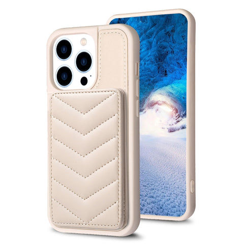 BF26 Wave Pattern Card Bag Holder Phone Case, For iPhone 15 Pro Max, For iPhone 14 Plus, For iPhone 14 / 13, For iPhone 15 Pro, For iPhone 15 Plus, For iPhone 14 Pro