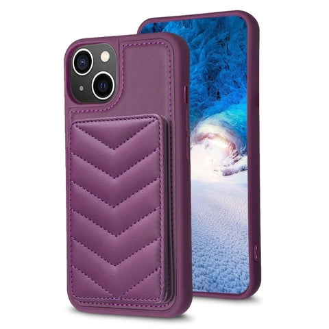 BF26 Wave Pattern Card Bag Holder Phone Case, For iPhone 15 Pro Max, For iPhone 14 Plus, For iPhone 14 / 13, For iPhone 15 Pro, For iPhone 15 Plus, For iPhone 14 Pro