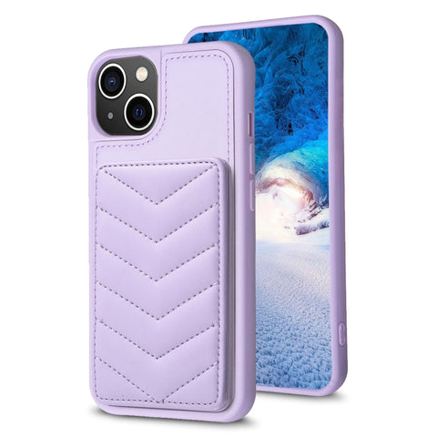 BF26 Wave Pattern Card Bag Holder Phone Case, For iPhone 15 Pro Max, For iPhone 14 Plus, For iPhone 14 / 13, For iPhone 15 Pro, For iPhone 15 Plus, For iPhone 14 Pro