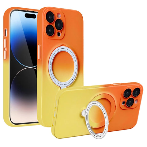 Gradient TPU MagSafe Holder Phone Case, For iPhone 14 Plus, For iPhone 14, For iPhone 14 Pro, For iPhone 14 Pro Max, For iPhone 13 Pro Max, For iPhone 13 Pro, For iPhone 13, For iPhone 12