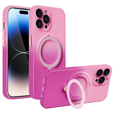 Gradient TPU MagSafe Holder Phone Case, For iPhone 14 Plus, For iPhone 14, For iPhone 14 Pro, For iPhone 14 Pro Max, For iPhone 13 Pro Max, For iPhone 13 Pro, For iPhone 13, For iPhone 12