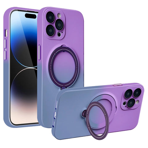 Gradient TPU MagSafe Holder Phone Case, For iPhone 14 Plus, For iPhone 14, For iPhone 14 Pro, For iPhone 14 Pro Max, For iPhone 13 Pro Max, For iPhone 13 Pro, For iPhone 13, For iPhone 12