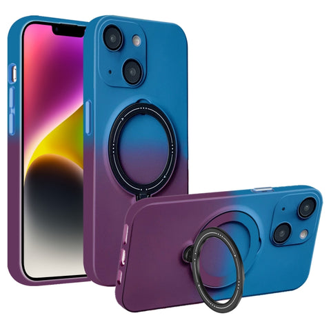 Gradient TPU MagSafe Holder Phone Case, For iPhone 14 Plus, For iPhone 14, For iPhone 14 Pro, For iPhone 14 Pro Max, For iPhone 13 Pro Max, For iPhone 13 Pro, For iPhone 13, For iPhone 12