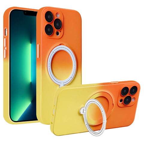 Gradient TPU MagSafe Holder Phone Case, For iPhone 14 Plus, For iPhone 14, For iPhone 14 Pro, For iPhone 14 Pro Max, For iPhone 13 Pro Max, For iPhone 13 Pro, For iPhone 13, For iPhone 12