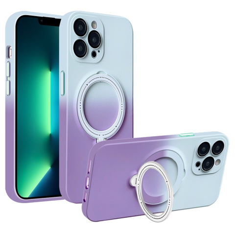 Gradient TPU MagSafe Holder Phone Case, For iPhone 14 Plus, For iPhone 14, For iPhone 14 Pro, For iPhone 14 Pro Max, For iPhone 13 Pro Max, For iPhone 13 Pro, For iPhone 13, For iPhone 12