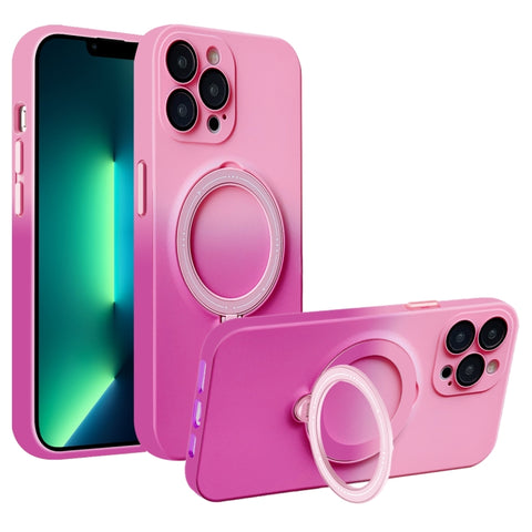 Gradient TPU MagSafe Holder Phone Case, For iPhone 14 Plus, For iPhone 14, For iPhone 14 Pro, For iPhone 14 Pro Max, For iPhone 13 Pro Max, For iPhone 13 Pro, For iPhone 13, For iPhone 12