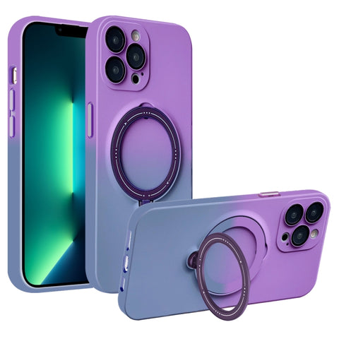 Gradient TPU MagSafe Holder Phone Case, For iPhone 14 Plus, For iPhone 14, For iPhone 14 Pro, For iPhone 14 Pro Max, For iPhone 13 Pro Max, For iPhone 13 Pro, For iPhone 13, For iPhone 12
