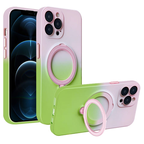 Gradient TPU MagSafe Holder Phone Case, For iPhone 12 Pro Max, For iPhone 12 Pro, For iPhone 11 Pro Max, For iPhone 11, For iPhone 11 Pro