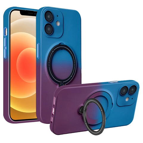 Gradient TPU MagSafe Holder Phone Case, For iPhone 14 Plus, For iPhone 14, For iPhone 14 Pro, For iPhone 14 Pro Max, For iPhone 13 Pro Max, For iPhone 13 Pro, For iPhone 13, For iPhone 12