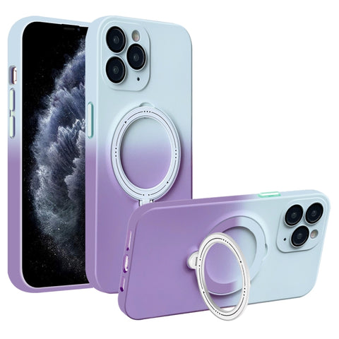 Gradient TPU MagSafe Holder Phone Case, For iPhone 12 Pro Max, For iPhone 12 Pro, For iPhone 11 Pro Max, For iPhone 11, For iPhone 11 Pro