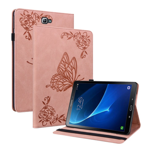 Butterfly Flower Embossed Leather Tablet Case, For Samsung Galaxy Tab S4 10.5 SM-T830, For Samsung Galaxy Tab A 10.1 2016/T580/T585, For Samsung Galaxy Tab S2 9.7 T810 T815, For Samsung Galaxy Tab A 9.7 T550 T555