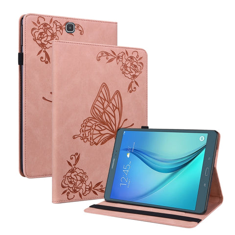 Butterfly Flower Embossed Leather Tablet Case, For Samsung Galaxy Tab S4 10.5 SM-T830, For Samsung Galaxy Tab A 10.1 2016/T580/T585, For Samsung Galaxy Tab S2 9.7 T810 T815, For Samsung Galaxy Tab A 9.7 T550 T555