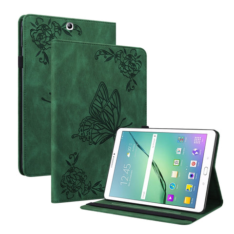 Butterfly Flower Embossed Leather Tablet Case, For Samsung Galaxy Tab S4 10.5 SM-T830, For Samsung Galaxy Tab A 10.1 2016/T580/T585, For Samsung Galaxy Tab S2 9.7 T810 T815, For Samsung Galaxy Tab A 9.7 T550 T555