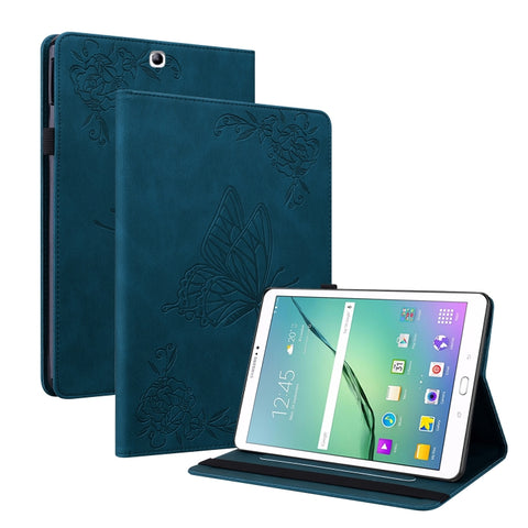 Butterfly Flower Embossed Leather Tablet Case, For Samsung Galaxy Tab S4 10.5 SM-T830, For Samsung Galaxy Tab A 10.1 2016/T580/T585, For Samsung Galaxy Tab S2 9.7 T810 T815, For Samsung Galaxy Tab A 9.7 T550 T555