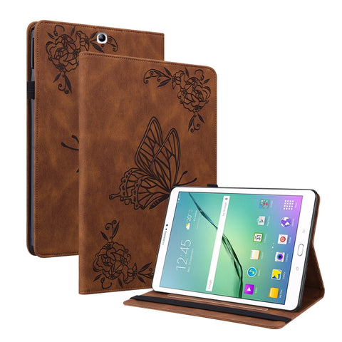 Butterfly Flower Embossed Leather Tablet Case, For Samsung Galaxy Tab S4 10.5 SM-T830, For Samsung Galaxy Tab A 10.1 2016/T580/T585, For Samsung Galaxy Tab S2 9.7 T810 T815, For Samsung Galaxy Tab A 9.7 T550 T555