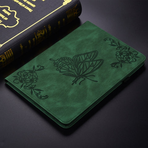 Butterfly Flower Embossed Leather Tablet Case, For Samsung Galaxy Tab S4 10.5 SM-T830, For Samsung Galaxy Tab A 10.1 2016/T580/T585, For Samsung Galaxy Tab S2 9.7 T810 T815, For Samsung Galaxy Tab A 9.7 T550 T555