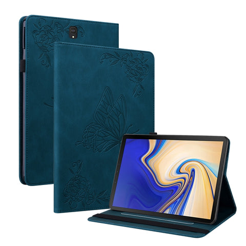 Butterfly Flower Embossed Leather Tablet Case, For Samsung Galaxy Tab S4 10.5 SM-T830, For Samsung Galaxy Tab A 10.1 2016/T580/T585, For Samsung Galaxy Tab S2 9.7 T810 T815, For Samsung Galaxy Tab A 9.7 T550 T555