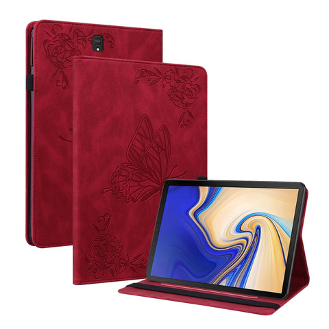 Butterfly Flower Embossed Leather Tablet Case, For Samsung Galaxy Tab S4 10.5 SM-T830, For Samsung Galaxy Tab A 10.1 2016/T580/T585, For Samsung Galaxy Tab S2 9.7 T810 T815, For Samsung Galaxy Tab A 9.7 T550 T555