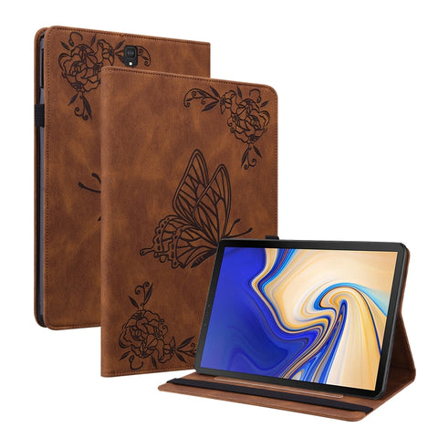 Butterfly Flower Embossed Leather Tablet Case, For Samsung Galaxy Tab S4 10.5 SM-T830, For Samsung Galaxy Tab A 10.1 2016/T580/T585, For Samsung Galaxy Tab S2 9.7 T810 T815, For Samsung Galaxy Tab A 9.7 T550 T555