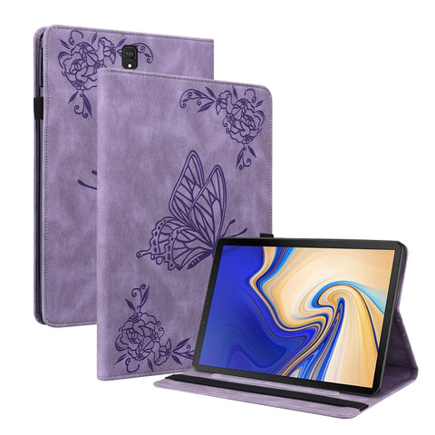 Butterfly Flower Embossed Leather Tablet Case, For Samsung Galaxy Tab S4 10.5 SM-T830, For Samsung Galaxy Tab A 10.1 2016/T580/T585, For Samsung Galaxy Tab S2 9.7 T810 T815, For Samsung Galaxy Tab A 9.7 T550 T555