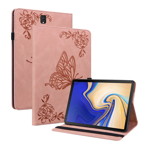 Butterfly Flower Embossed Leather Tablet Case, For Samsung Galaxy Tab S4 10.5 SM-T830, For Samsung Galaxy Tab A 10.1 2016/T580/T585, For Samsung Galaxy Tab S2 9.7 T810 T815, For Samsung Galaxy Tab A 9.7 T550 T555