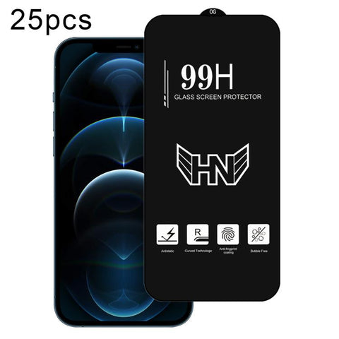 25pcs High Aluminum Large Arc Full Screen Tempered Glass Film, For iPhone 18 Pro / 17 Pro, For iPhone 18 Pro Max / 17 Pro Max, For iPhone 17, For iPhone Air, For iPhone 16 Pro Max, For iPhone 16 Pro, For iPhone 16 Plus, For iPhone 16                   ...