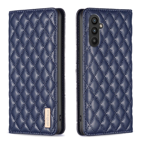 Diamond Lattice Magnetic Leather Flip Phone Case, For Samsung Galaxy S24 Ultra 5G, For Samsung Galaxy A35, For Samsung Galaxy A25 5G, For Samsung Galaxy A55, For Samsung Galaxy A15, For Samsung Galaxy S23 FE 5G, For Samsung Galaxy A05                  ...