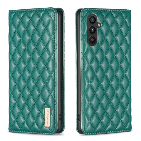 Diamond Lattice Magnetic Leather Flip Phone Case, For Samsung Galaxy S24 Ultra 5G, For Samsung Galaxy A35, For Samsung Galaxy A25 5G, For Samsung Galaxy A55, For Samsung Galaxy A15, For Samsung Galaxy S23 FE 5G, For Samsung Galaxy A05                  ...