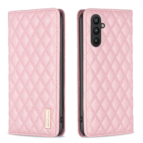 Diamond Lattice Magnetic Leather Flip Phone Case, For Samsung Galaxy S24 Ultra 5G, For Samsung Galaxy A35, For Samsung Galaxy A25 5G, For Samsung Galaxy A55, For Samsung Galaxy A15, For Samsung Galaxy S23 FE 5G, For Samsung Galaxy A05                  ...