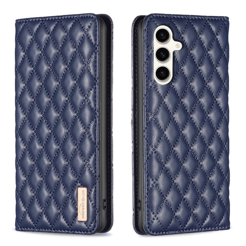 Diamond Lattice Magnetic Leather Flip Phone Case, For Samsung Galaxy S24 Ultra 5G, For Samsung Galaxy A35, For Samsung Galaxy A25 5G, For Samsung Galaxy A55, For Samsung Galaxy A15, For Samsung Galaxy S23 FE 5G, For Samsung Galaxy A05                  ...