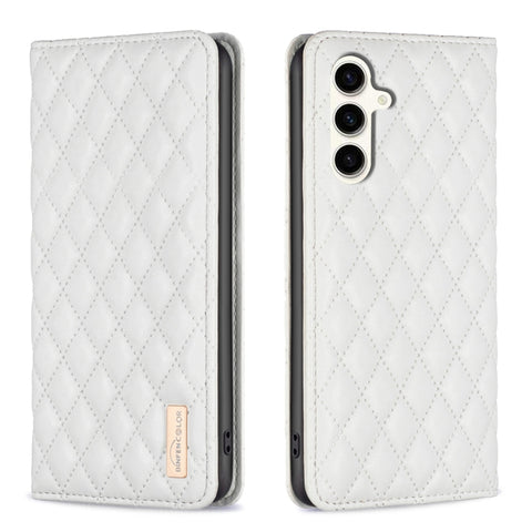 Diamond Lattice Magnetic Leather Flip Phone Case, For Samsung Galaxy S24 Ultra 5G, For Samsung Galaxy A35, For Samsung Galaxy A25 5G, For Samsung Galaxy A55, For Samsung Galaxy A15, For Samsung Galaxy S23 FE 5G, For Samsung Galaxy A05                  ...