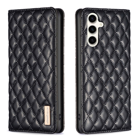 Diamond Lattice Magnetic Leather Flip Phone Case, For Samsung Galaxy S24 Ultra 5G, For Samsung Galaxy A35, For Samsung Galaxy A25 5G, For Samsung Galaxy A55, For Samsung Galaxy A15, For Samsung Galaxy S23 FE 5G, For Samsung Galaxy A05                  ...