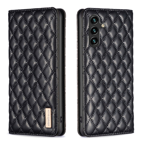 Diamond Lattice Magnetic Leather Flip Phone Case, For Samsung Galaxy S24 Ultra 5G, For Samsung Galaxy A35, For Samsung Galaxy A25 5G, For Samsung Galaxy A55, For Samsung Galaxy A15, For Samsung Galaxy S23 FE 5G, For Samsung Galaxy A05                  ...