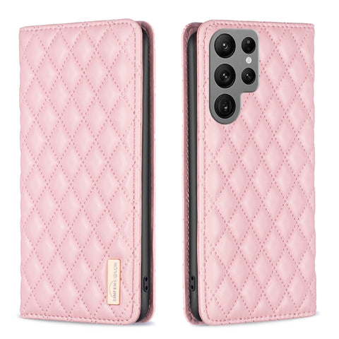 Diamond Lattice Magnetic Leather Flip Phone Case, For Samsung Galaxy S24 Ultra 5G, For Samsung Galaxy A35, For Samsung Galaxy A25 5G, For Samsung Galaxy A55, For Samsung Galaxy A15, For Samsung Galaxy S23 FE 5G, For Samsung Galaxy A05                  ...