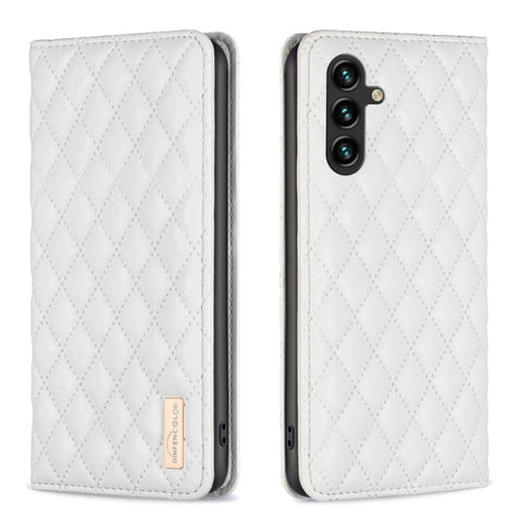 Diamond Lattice Magnetic Leather Flip Phone Case, For Samsung Galaxy S24 Ultra 5G, For Samsung Galaxy A35, For Samsung Galaxy A25 5G, For Samsung Galaxy A55, For Samsung Galaxy A15, For Samsung Galaxy S23 FE 5G, For Samsung Galaxy A05                  ...