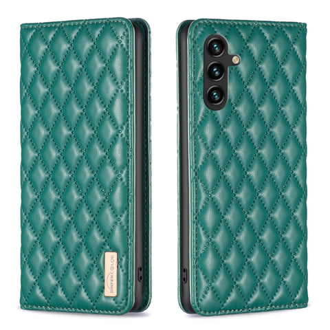 Diamond Lattice Magnetic Leather Flip Phone Case, For Samsung Galaxy S24 Ultra 5G, For Samsung Galaxy A35, For Samsung Galaxy A25 5G, For Samsung Galaxy A55, For Samsung Galaxy A15, For Samsung Galaxy S23 FE 5G, For Samsung Galaxy A05                  ...
