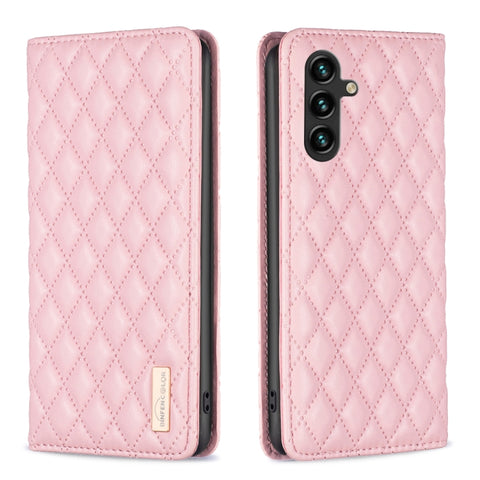 Diamond Lattice Magnetic Leather Flip Phone Case, For Samsung Galaxy S24 Ultra 5G, For Samsung Galaxy A35, For Samsung Galaxy A25 5G, For Samsung Galaxy A55, For Samsung Galaxy A15, For Samsung Galaxy S23 FE 5G, For Samsung Galaxy A05                  ...